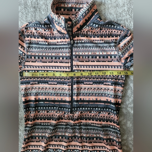 Nike Pro Dri-Fit 3/4 Zip Pullover Fitted Athletic Top, Size S. Multicolor - Picture 6 of 7